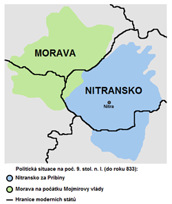4 Morava a Nitransko v době velkomoravské. Zdroj wikipedie.cz..png